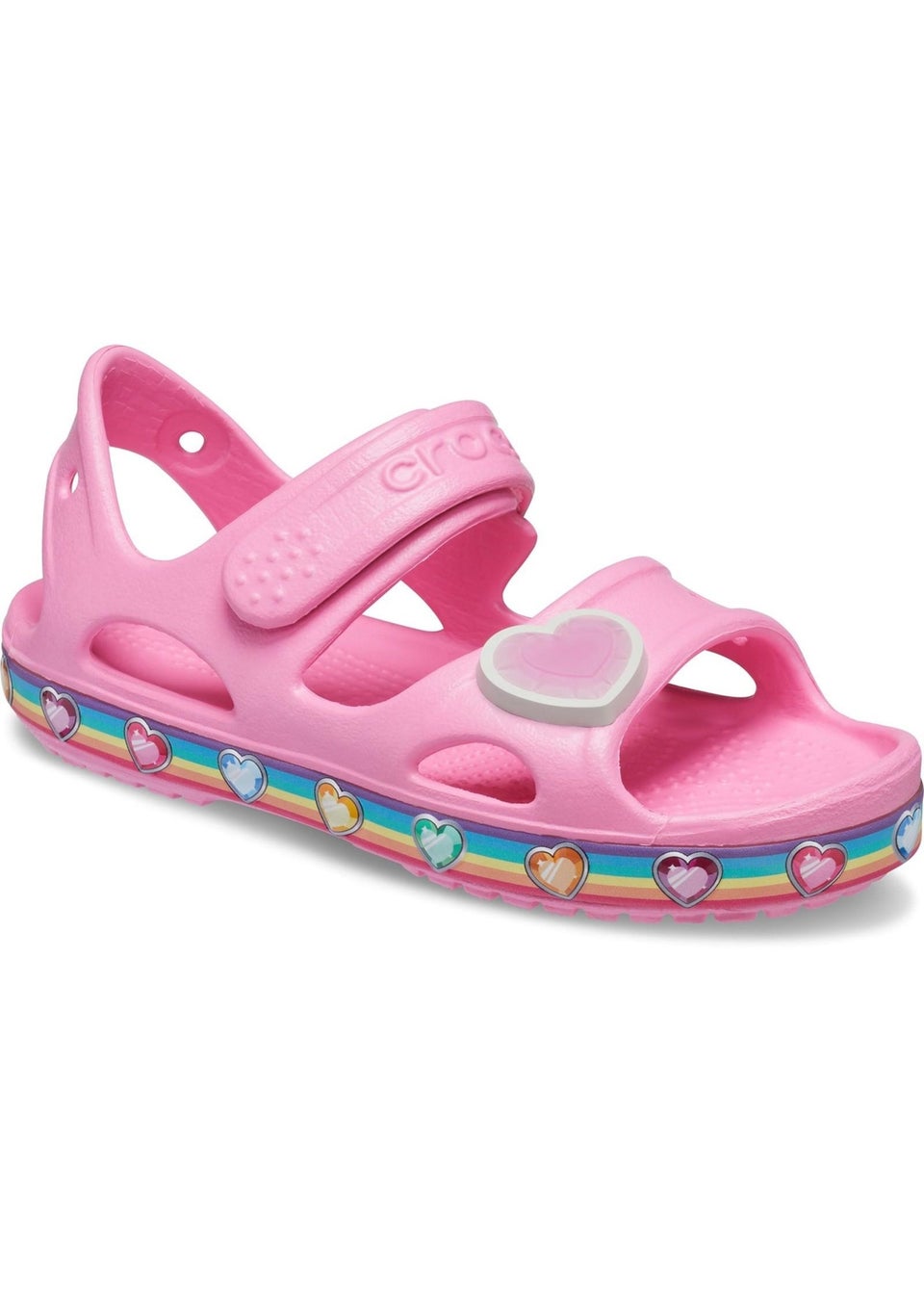 Crocs Kids Pink Fun Lab Rainbow Sandals