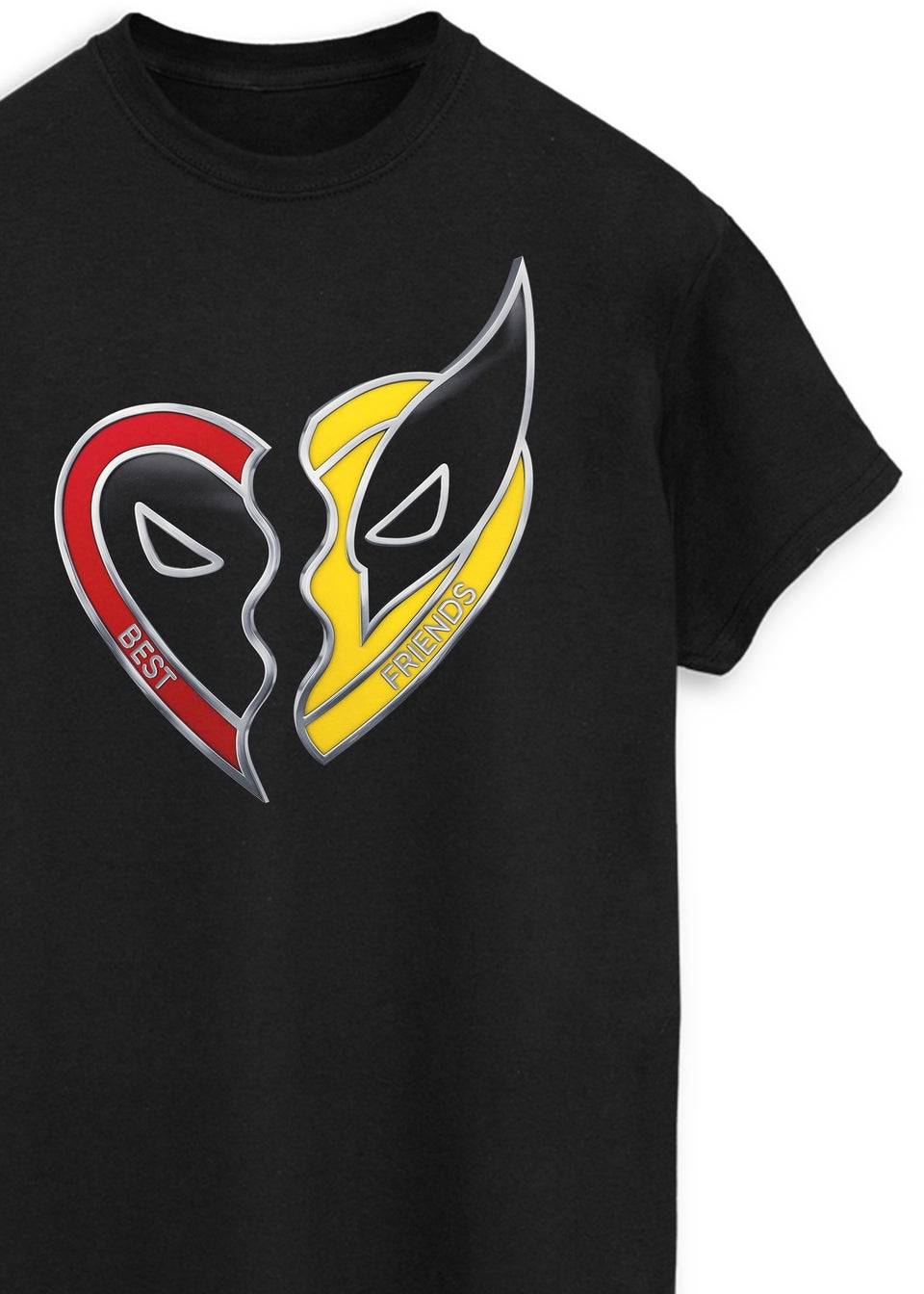 Marvel Deadpool & Wolverine Besties Men Black T-Shirt