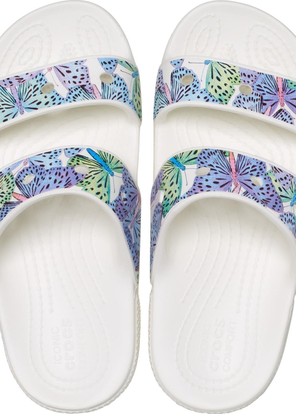 Crocs Kids White Classic Butterfly Sandals