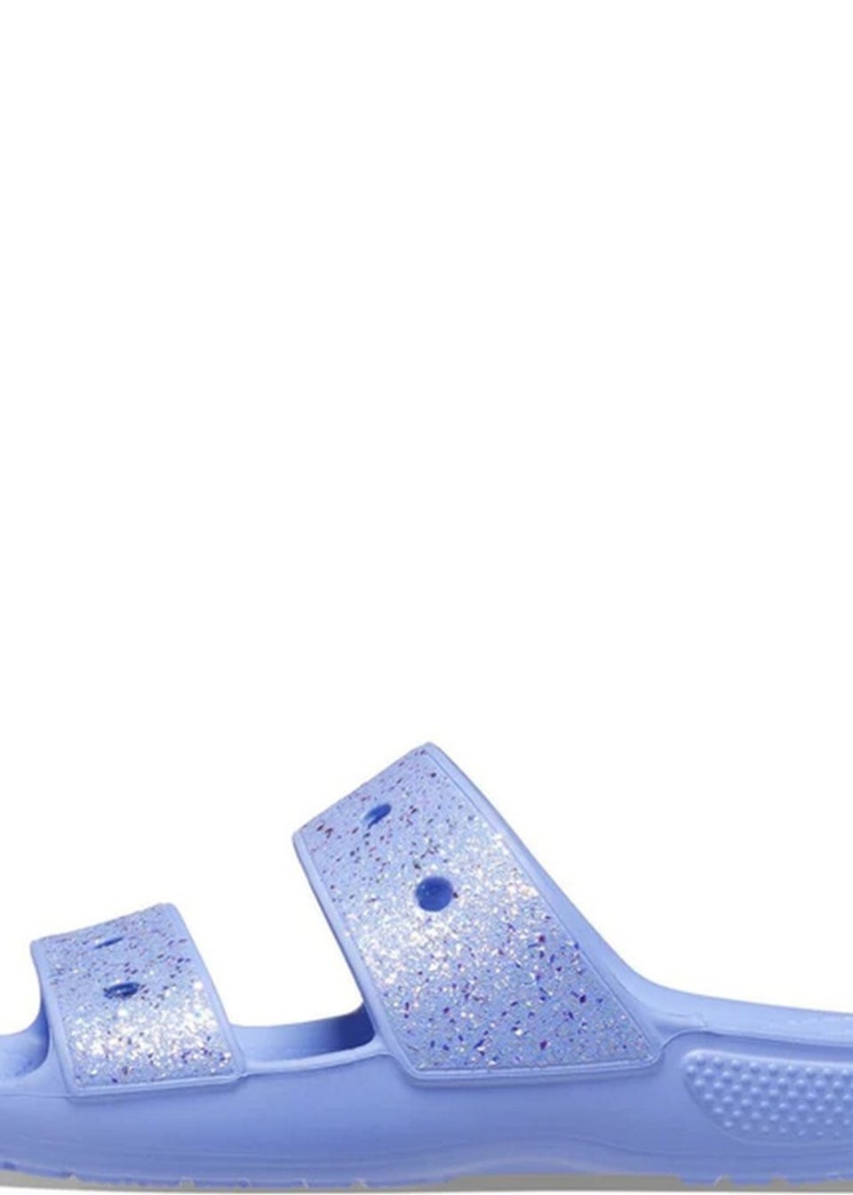 Crocs Kids Sky Blue Classic Glitter Sandals