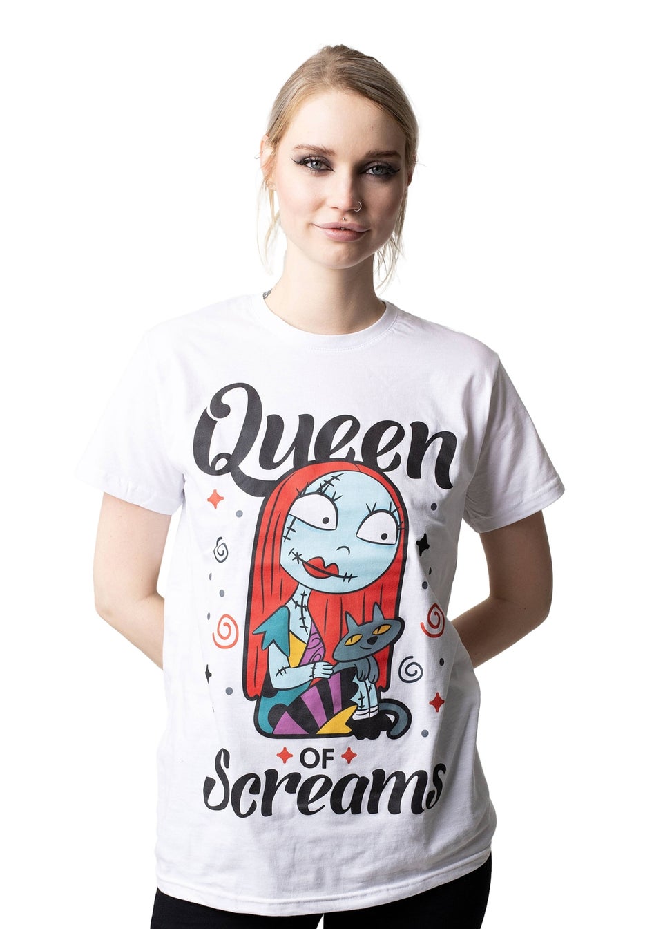 Disney White Nightmare Before Christmas Queen Of Screams T-Shirt