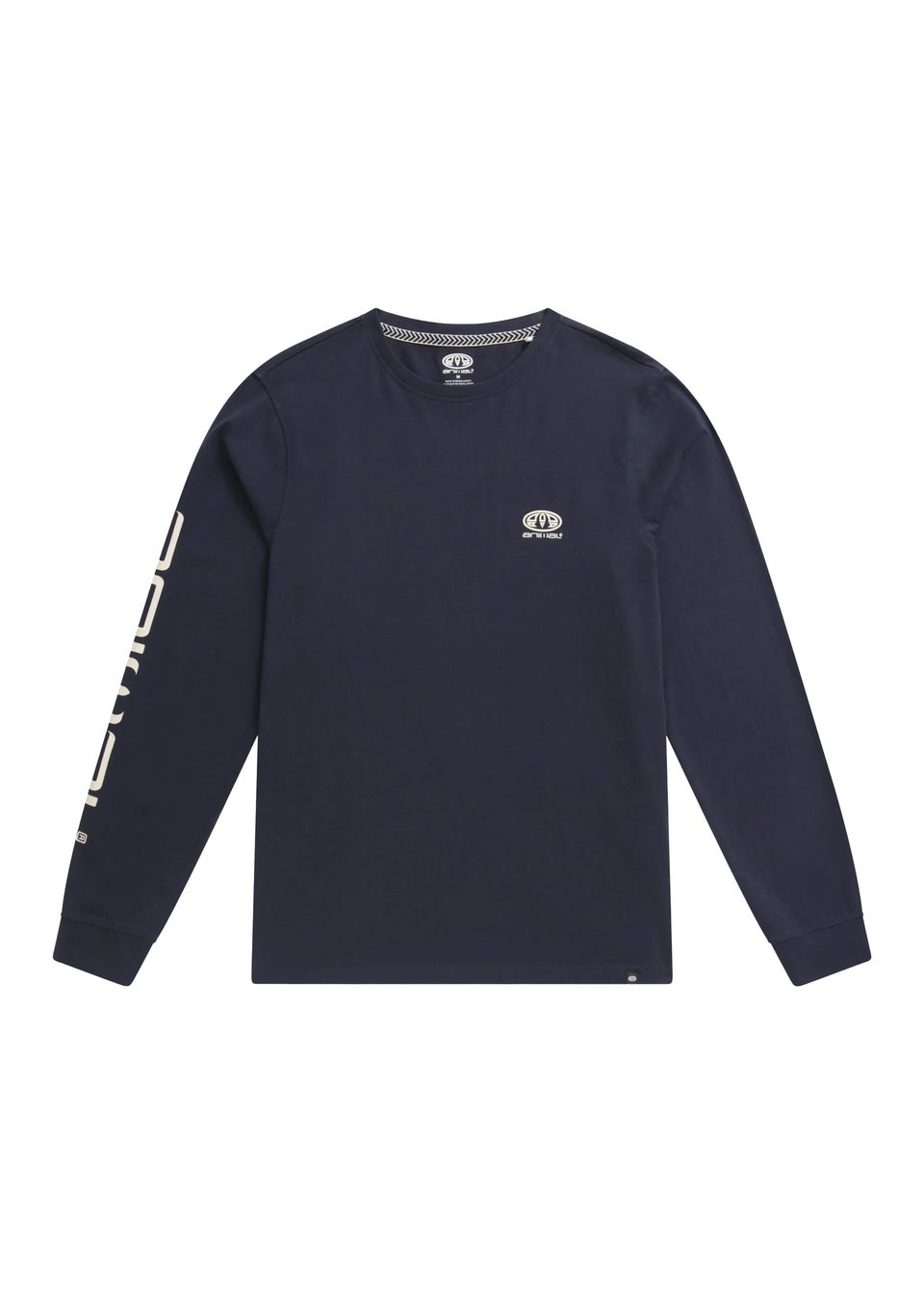 Animal Dark Blue Tommy Graphic Print Organic Long-Sleeved T-Shirt