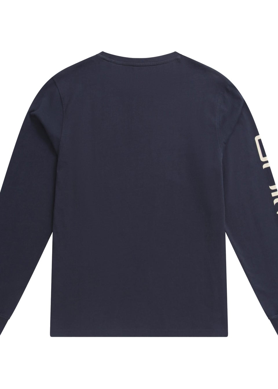 Animal Dark Blue Tommy Graphic Print Organic Long-Sleeved T-Shirt