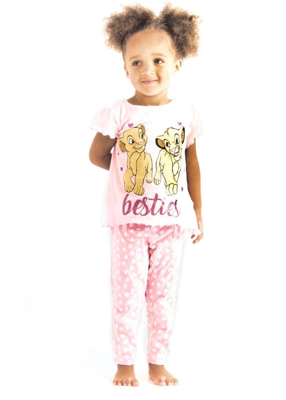 Disney The Lion King Girls Pink Besties Pyjama Set 3 5yrs Matalan