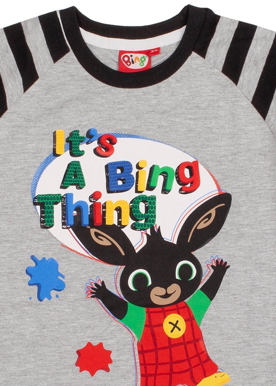 Bing Bunny Boys Black/Grey Its A Bing Thing Short Pyjama Set (1-5yrs)