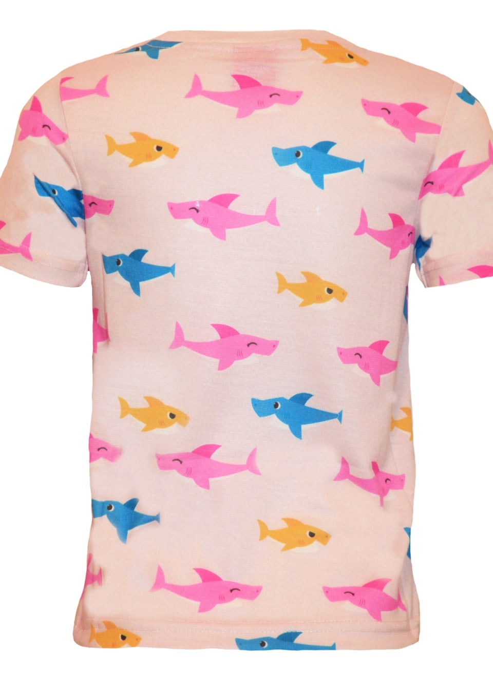 Baby Shark Girls Pink Glitter All-Over Print T-Shirt (1-6yrs)