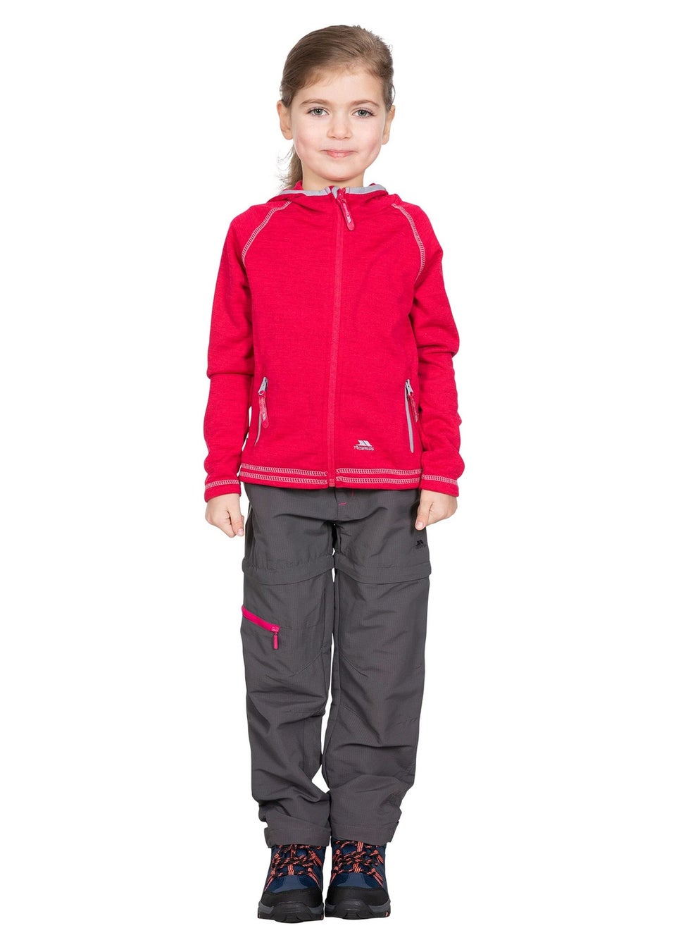 Trespass Kids Raspberry Goodness Full Zip Hooded Fleece Jacket (3-12yrs)