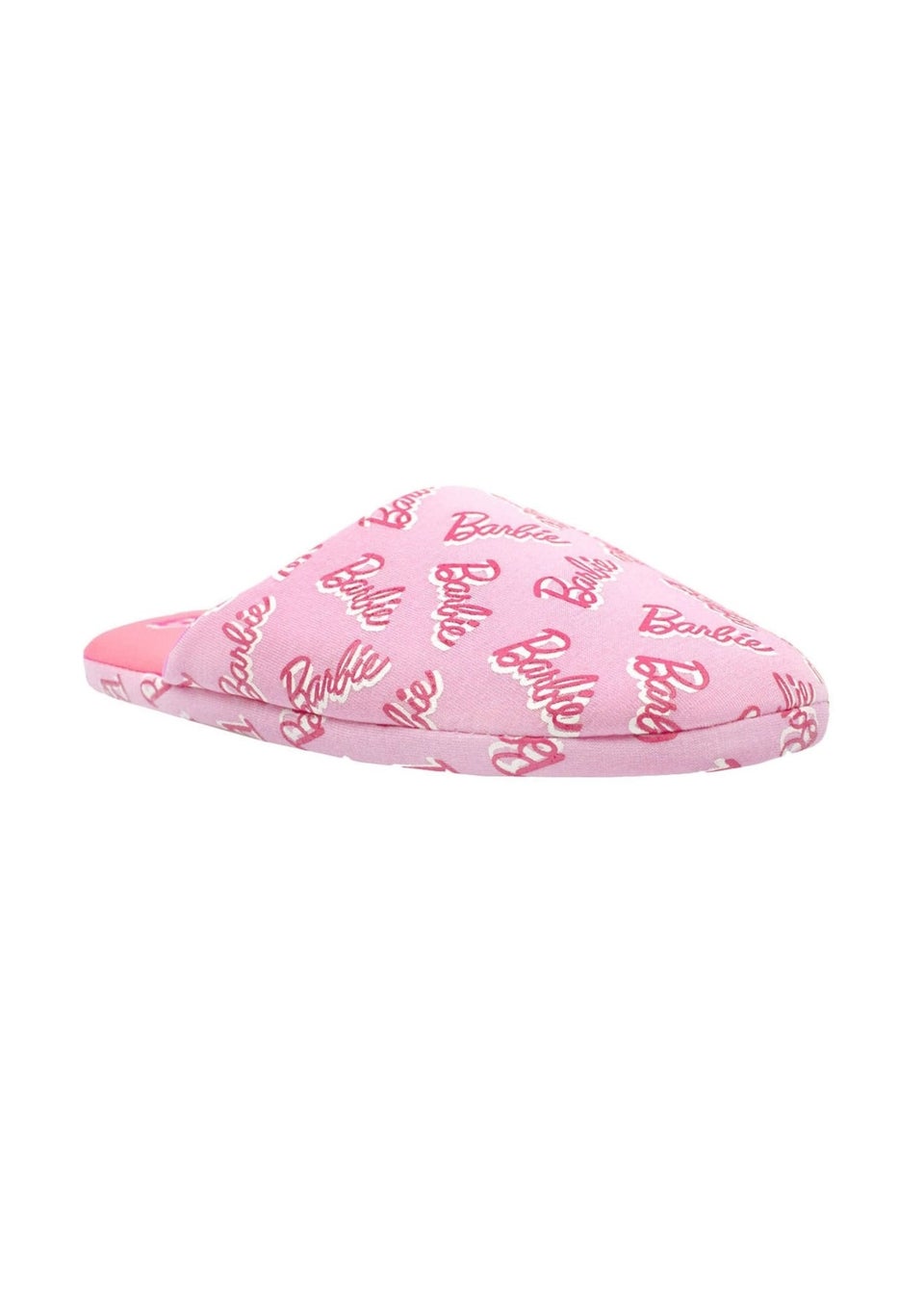 Barbie Pink Repeat Logo Polyester Slippers