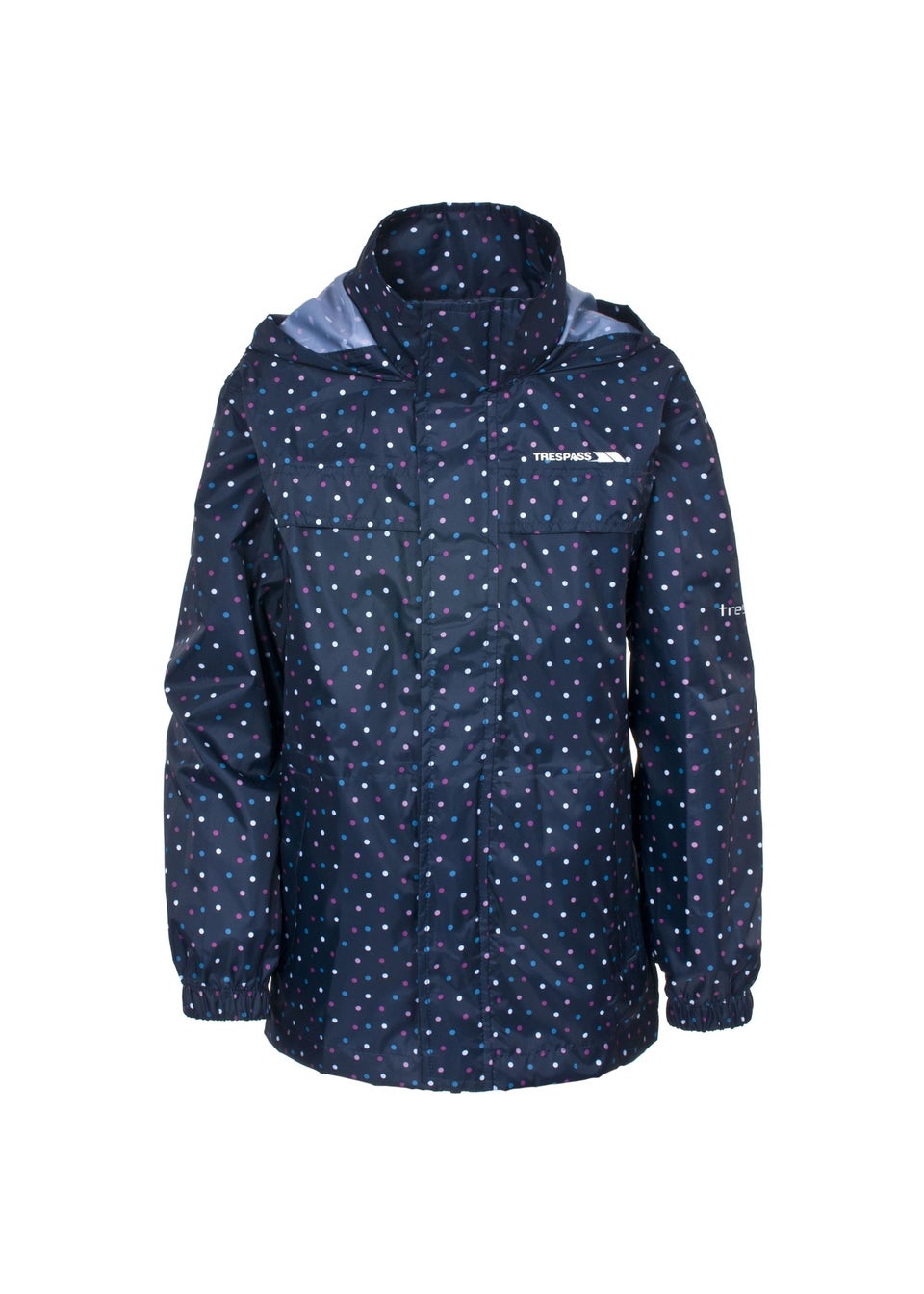 Trespass Kids Navy Totam Zip Up Packaway Waterproof Jacket 2 16yrs Matalan