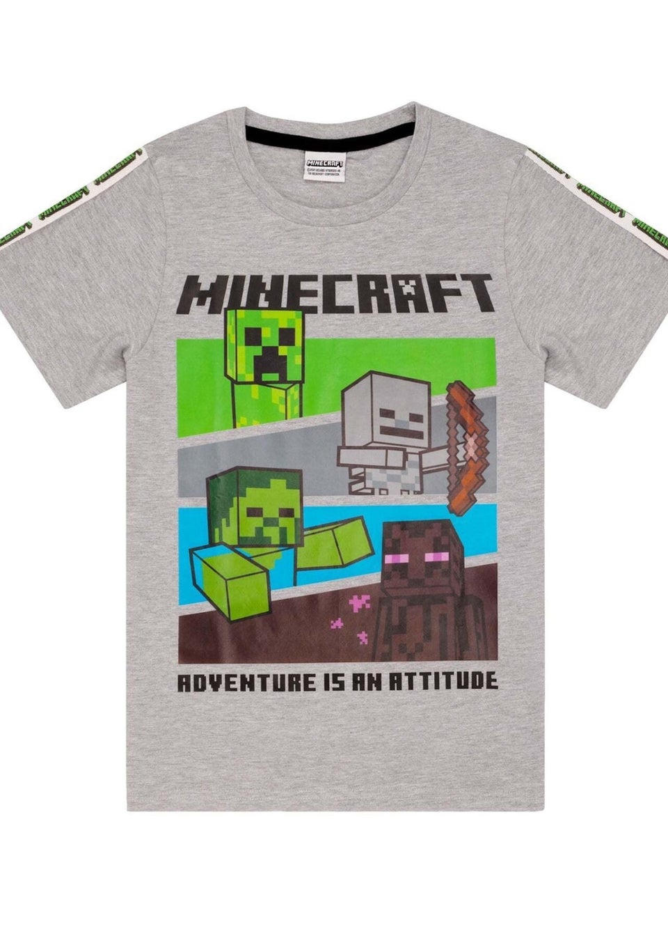 Minecraft Boys Heather Short Pyjama Set 5 14yrs Matalan