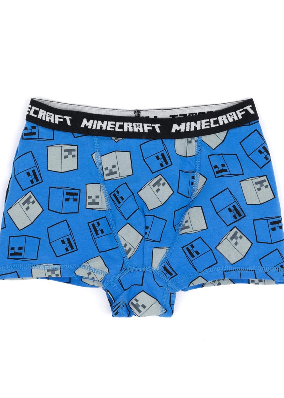 Minecraft Boys Grey/Navy Boxer Shorts Set (Pack of 3) (4-14yrs)