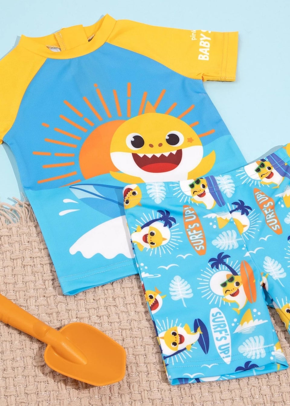Baby Shark Boys Blue Surfs Up! Two-Piece Swimsuit (1-6yrs)