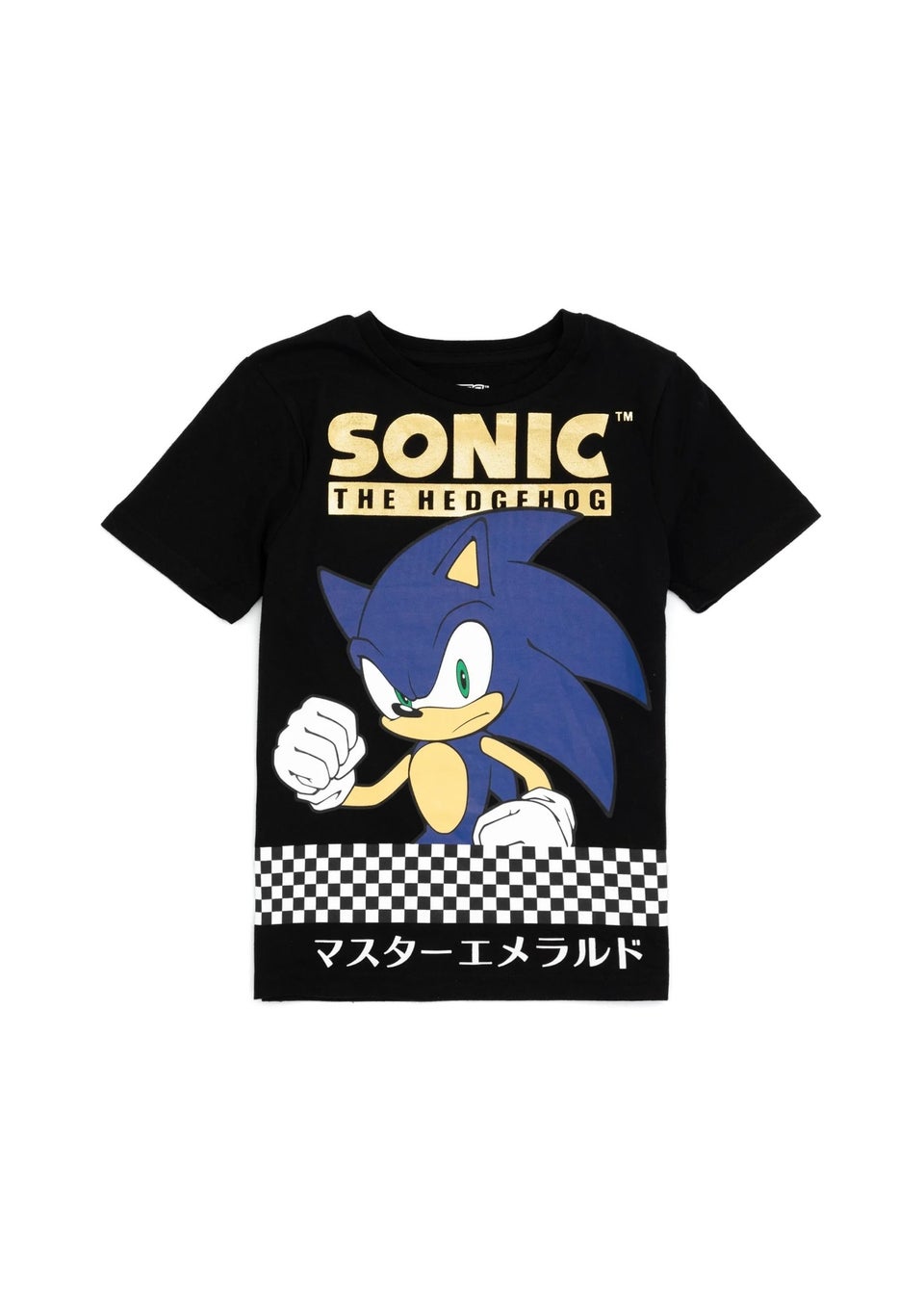 Sonic The Hedgehog Boys Black Japanese T-Shirt (3-14yrs)