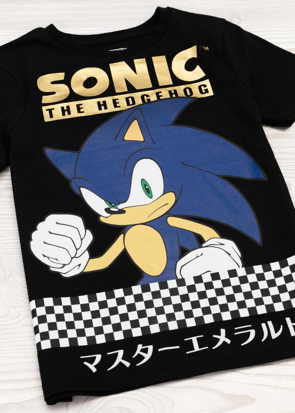 Sonic The Hedgehog Boys Black Japanese T-Shirt (3-14yrs)