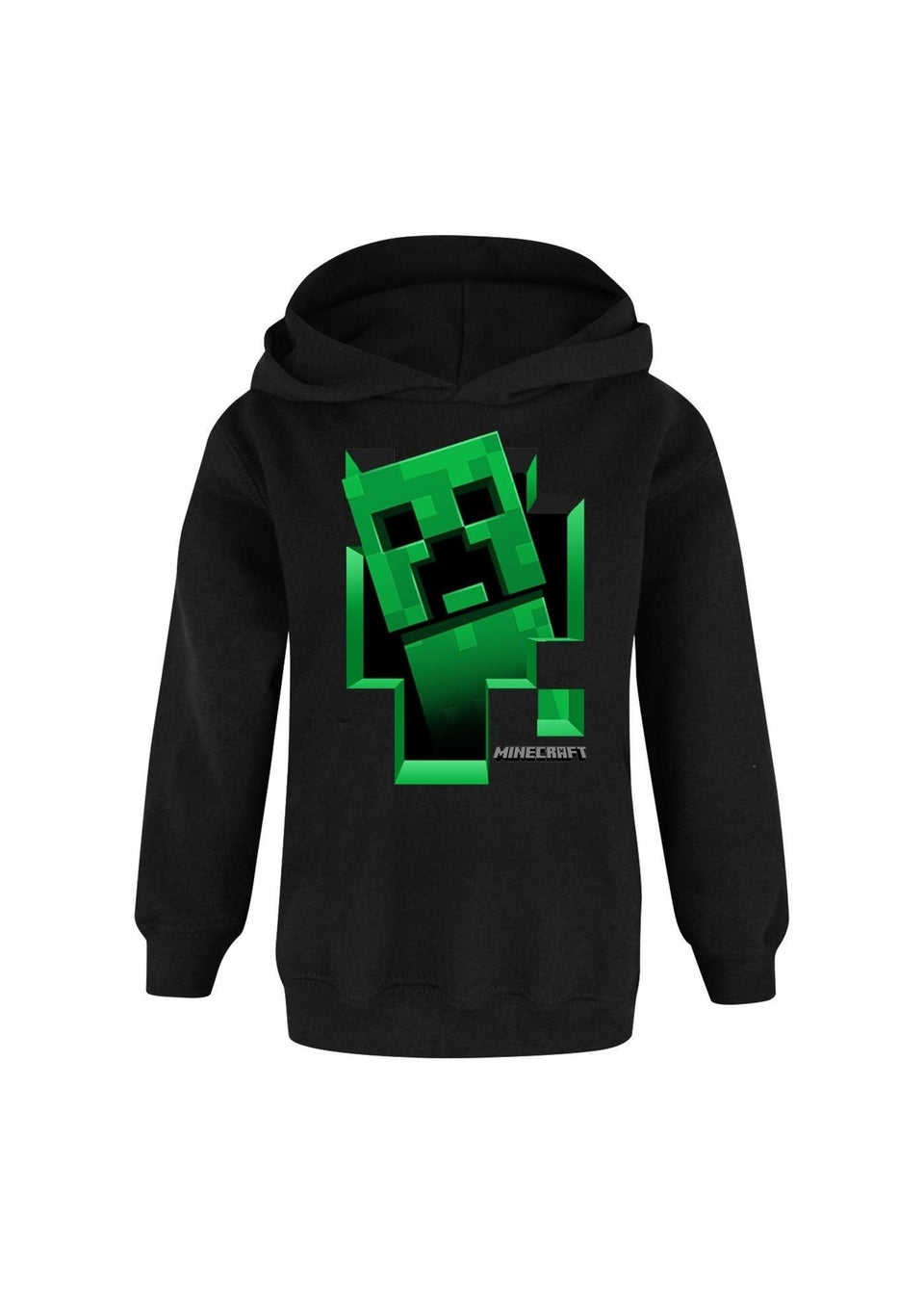 Minecraft Kids Black Creeper Inside Hoodie 5 15yrs Matalan