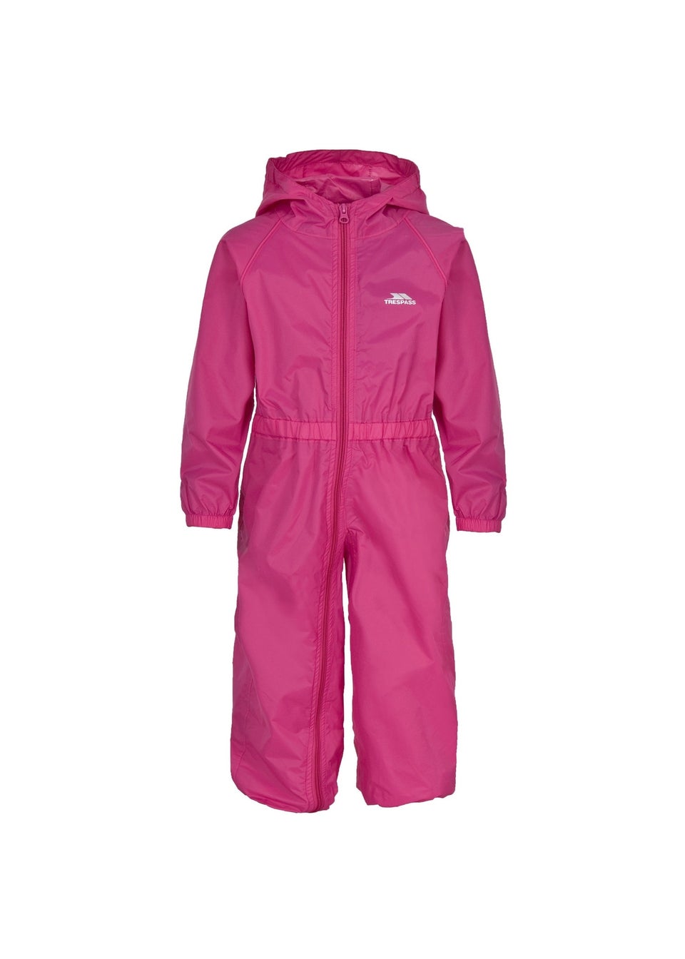 Trespass Kids Vintage Pink Button Waterproof Rain Suit (1-2yrs)