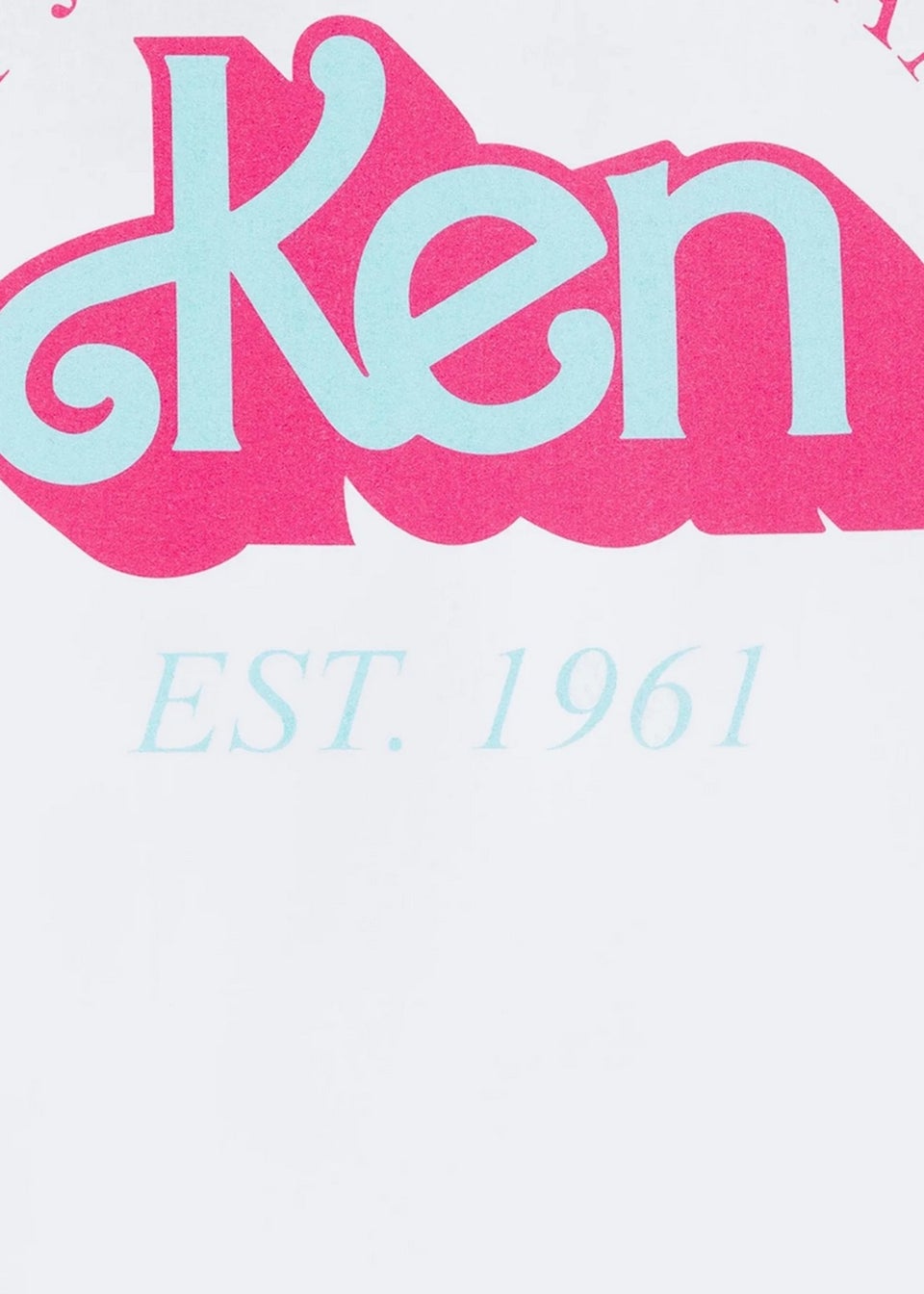 Barbie White Not Just Arm Candy Ken Retro Short-Sleeved T-Shirt