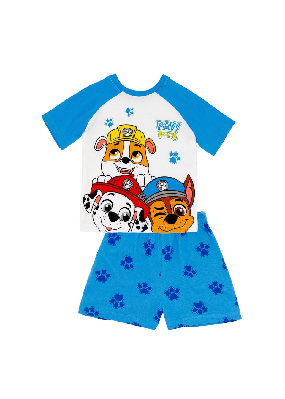 Paw Patrol Boys Blue Printed Short Sleeved Pyjama Set 1 6yrs Matalan