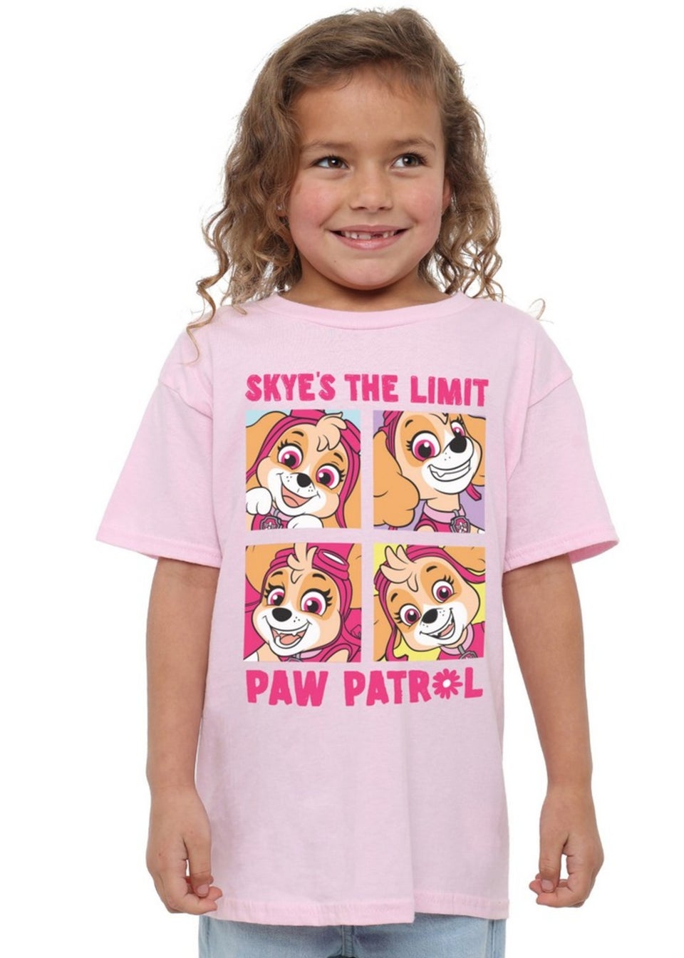 Paw Patrol Girls Pink Skye's The Limit T-Shirt (3-8yrs)