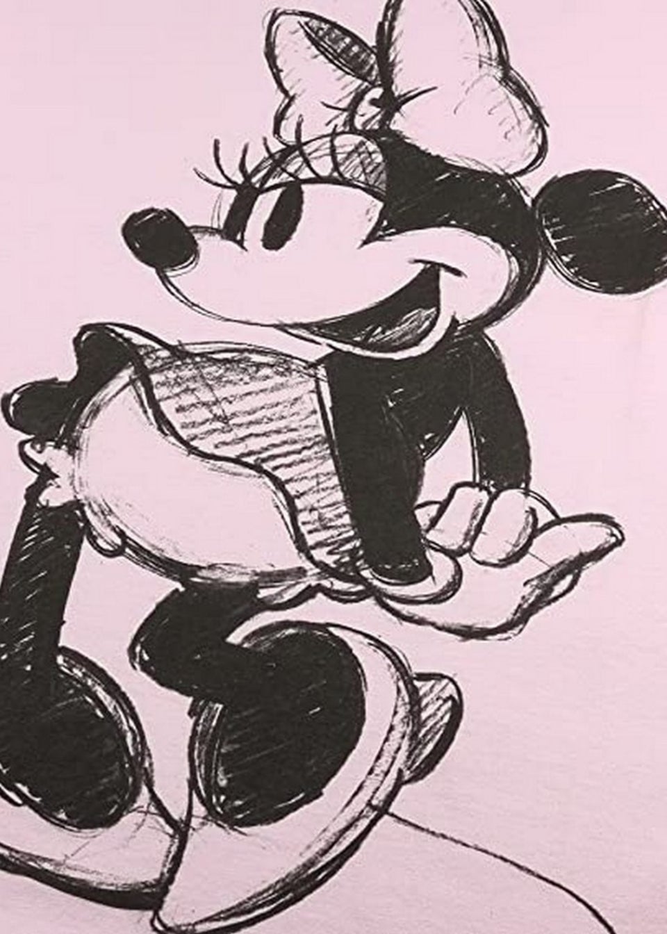 Disney Pink Minnie Mouse Sketch Cotton T-Shirt