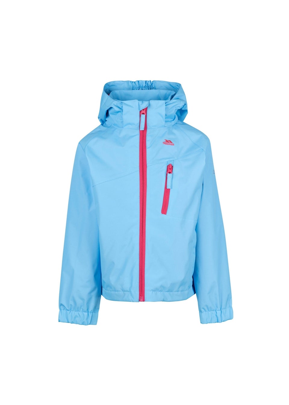 Trespass Girls Sky Blue Flexie TP50 Waterproof Jacket (2-12yrs)