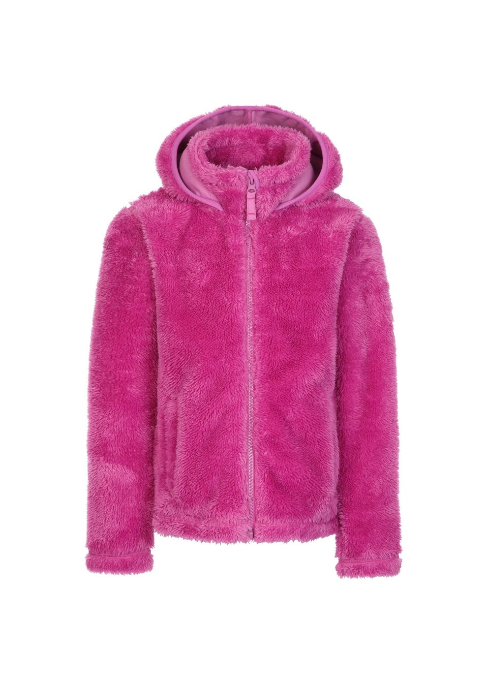 Trespass Girls Pink Violetta Fluffy Fleece Jacket (2-12yrs)