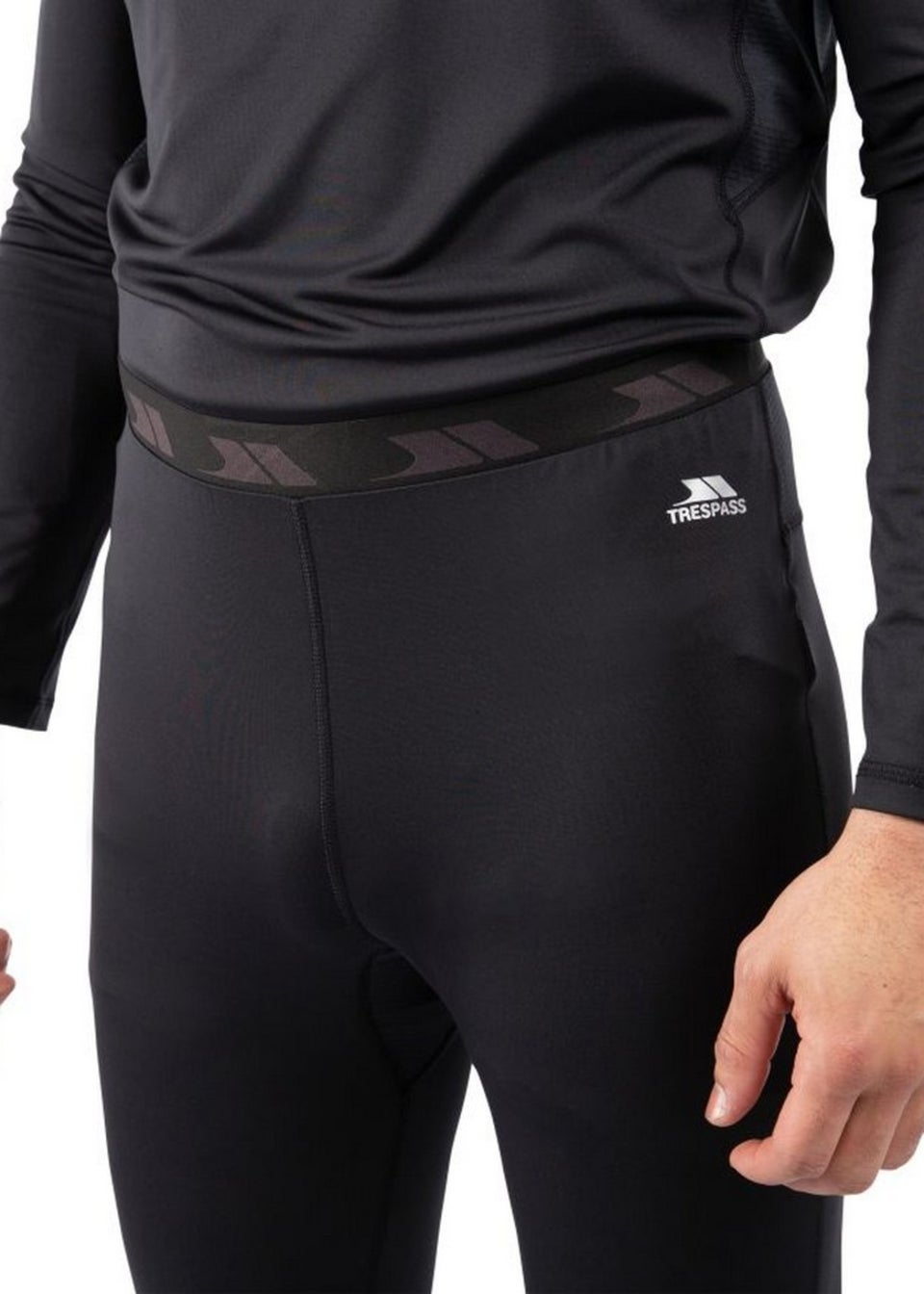 Trespass Black Leon Base Layer Bottoms