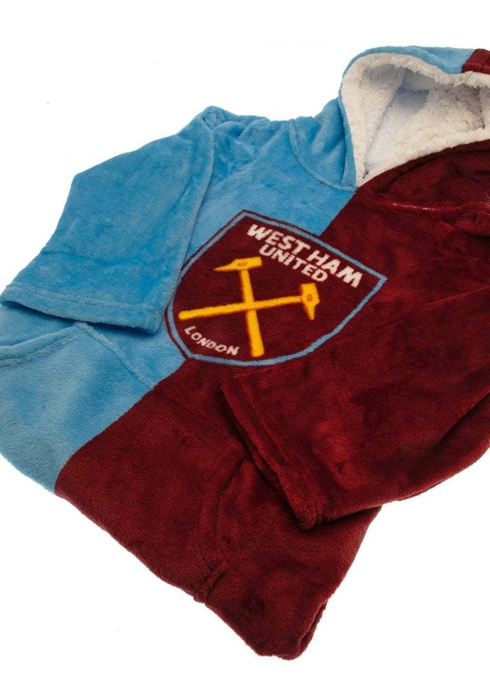 West Ham United FC Red Hoodie Blanket Matalan
