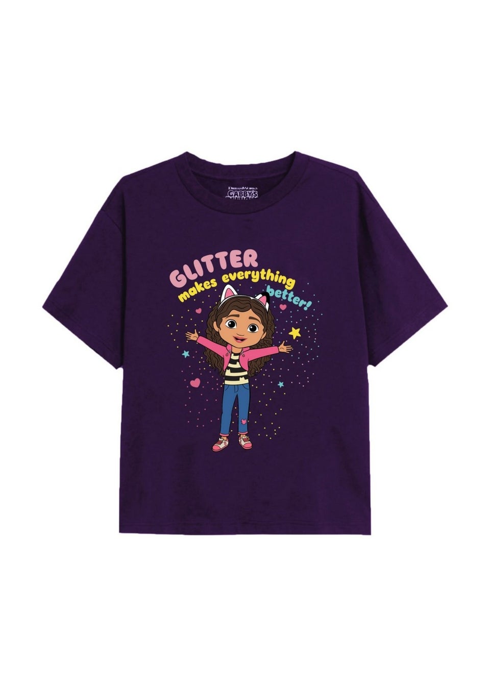 Gabby s Dollhouse Kids PurpleGabby s Dollhouse Sprinkle Party T Shirt 3 8yrs Matalan