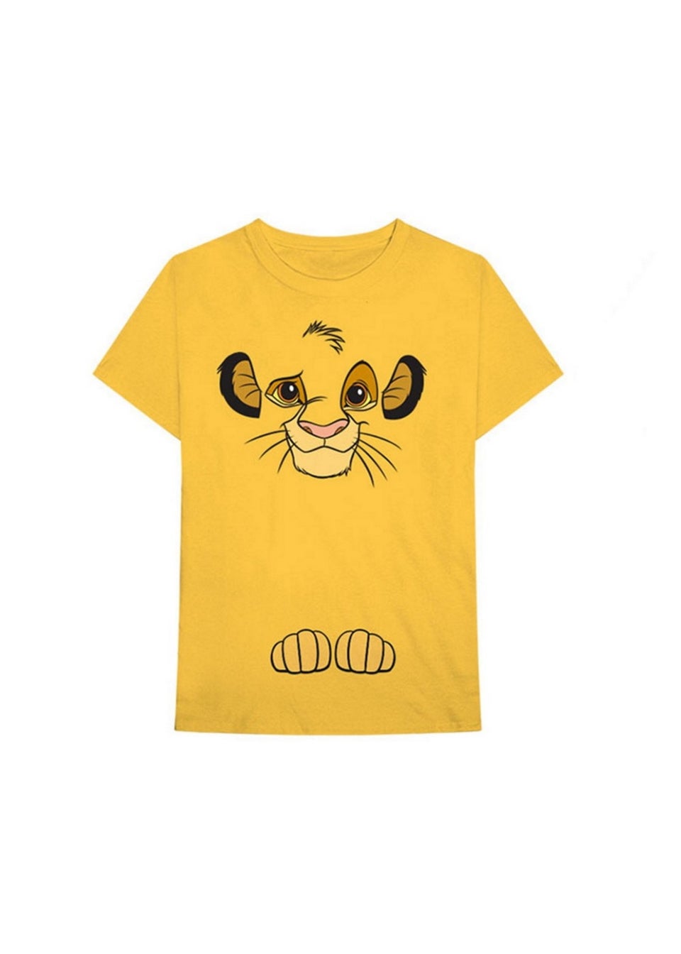 The Lion King Yellow Simba Back Print Cotton T Shirt