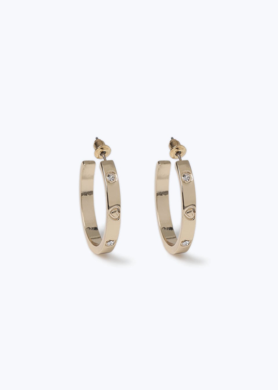 Gold Diamante Hoop Earrings
