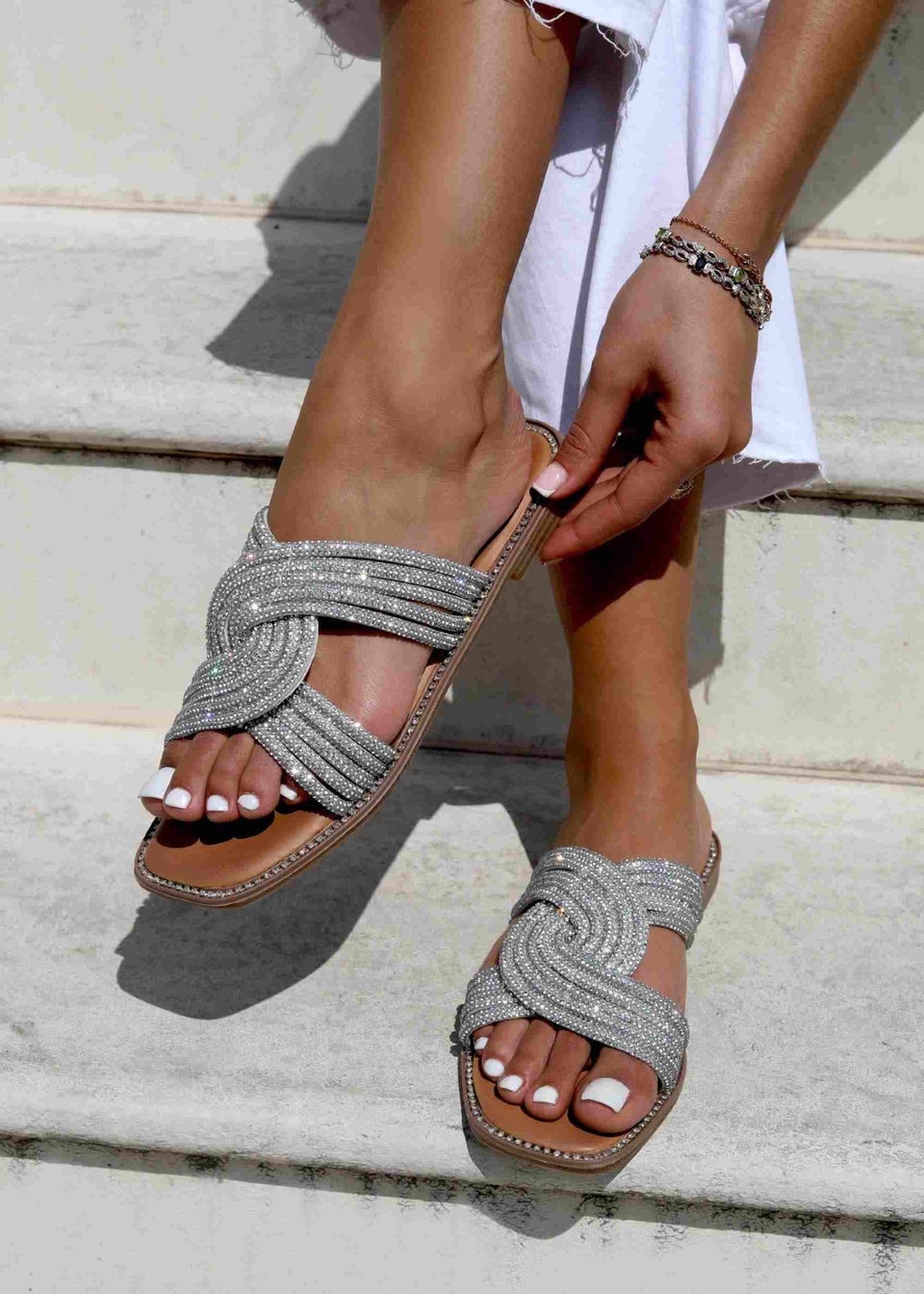 Matalan silver sandals deals