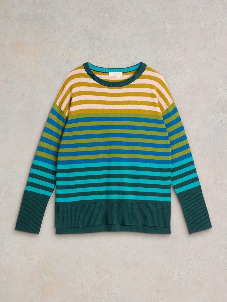 Gestreifter Pullover Olive