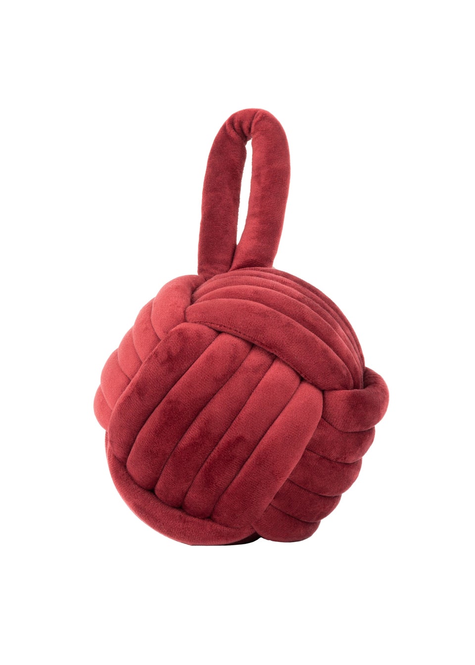 furn. Red Knot Entwined Velvet Doorstop (14 x 14 x 14cm)