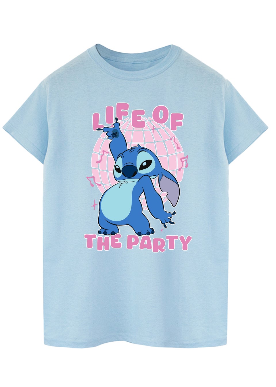 Disney Blue Stitch Life Of The Party Boyfriend Fit T-Shirt