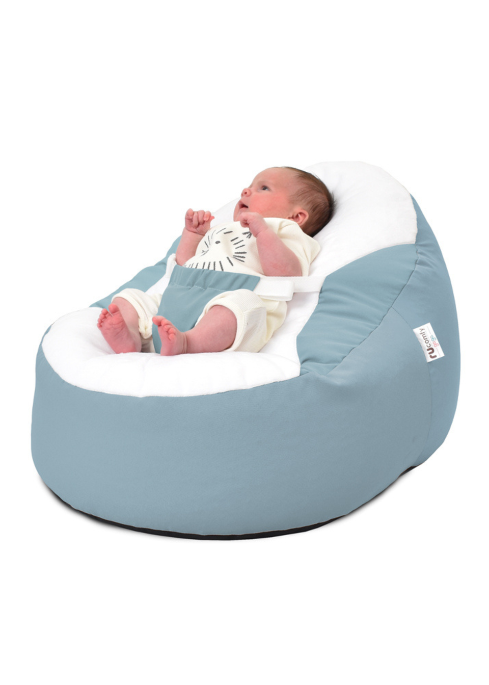 rucomfy Blue Cotton Gaga Dusk Baby Beanbag Matalan