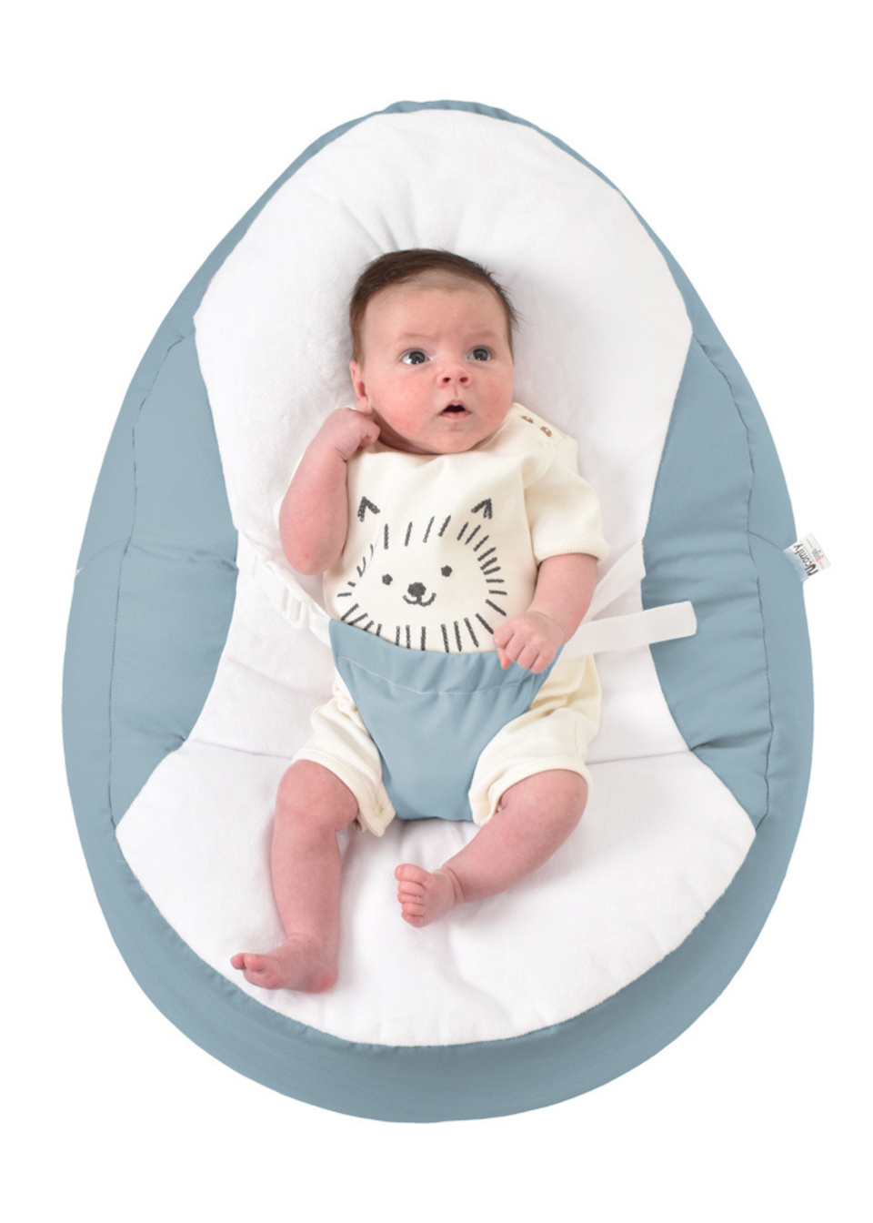 rucomfy Blue Cotton Gaga Dusk Baby Beanbag Matalan