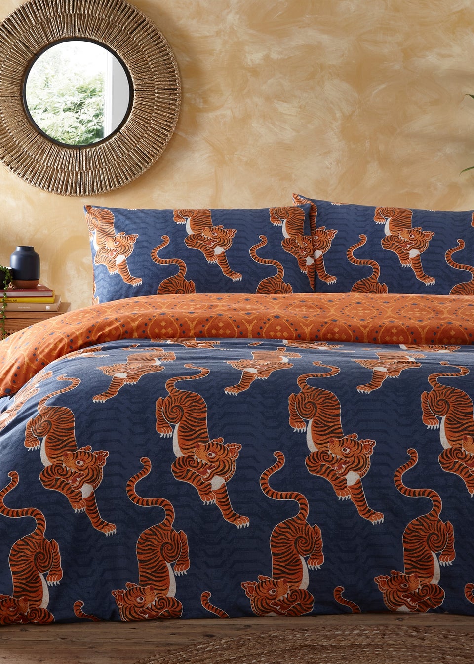 furn. Tibetan Tiger Tribal Duvet Cover Set