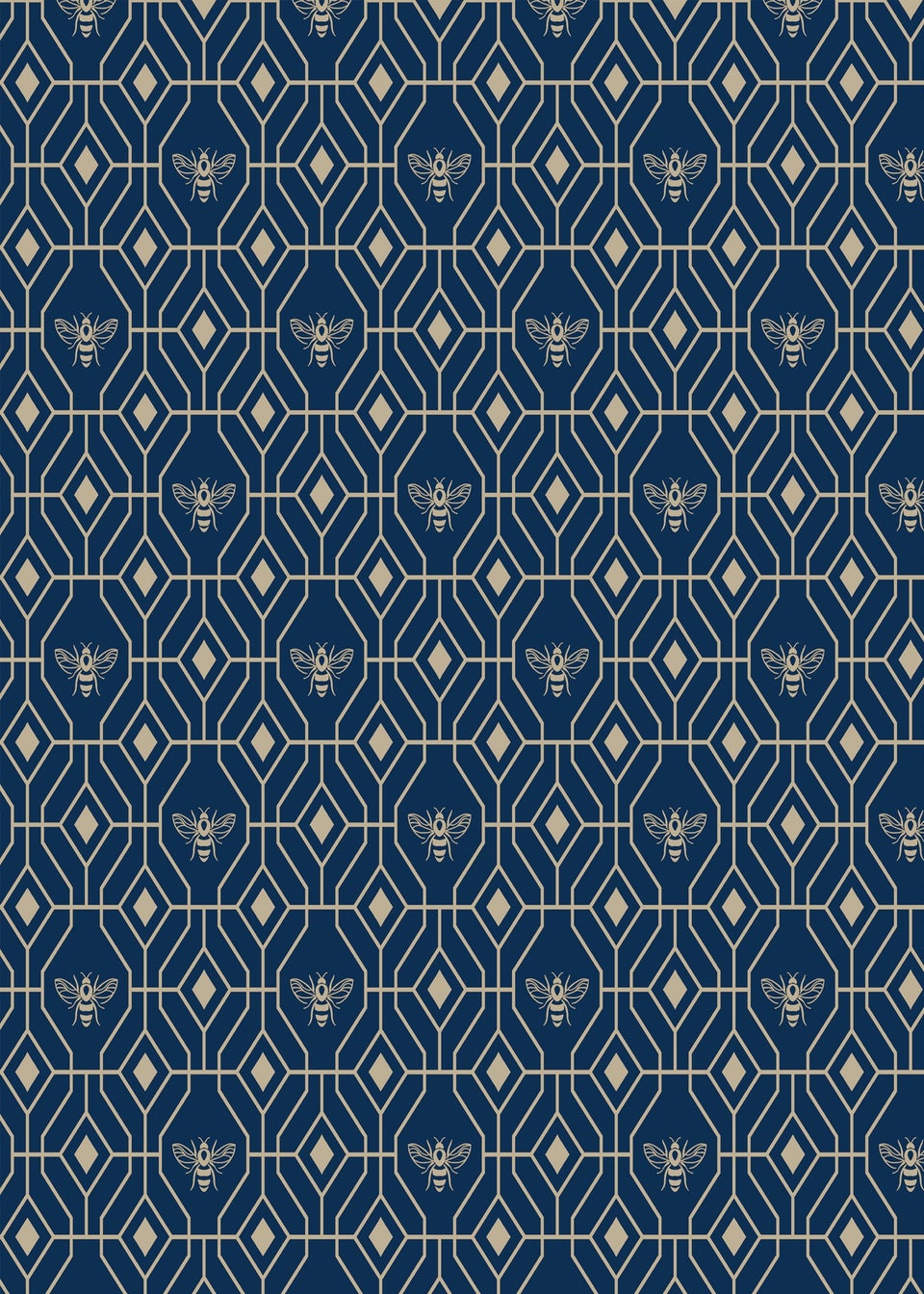 furn. Bee Deco Geometric Wallpaper (53 x 1050cm)