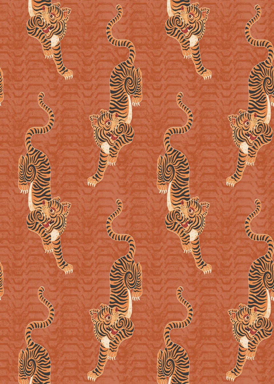 furn. Tibetan Tiger Exotic Wallpaper (53 x 1050cm)
