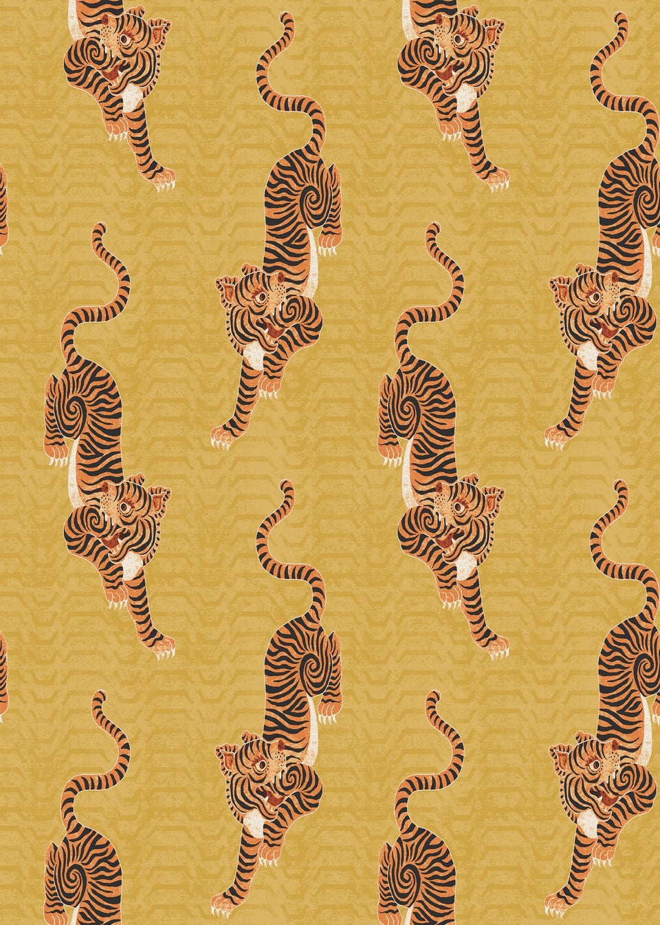 furn. Tibetan Tiger Exotic Wallpaper (53 x 1050cm)