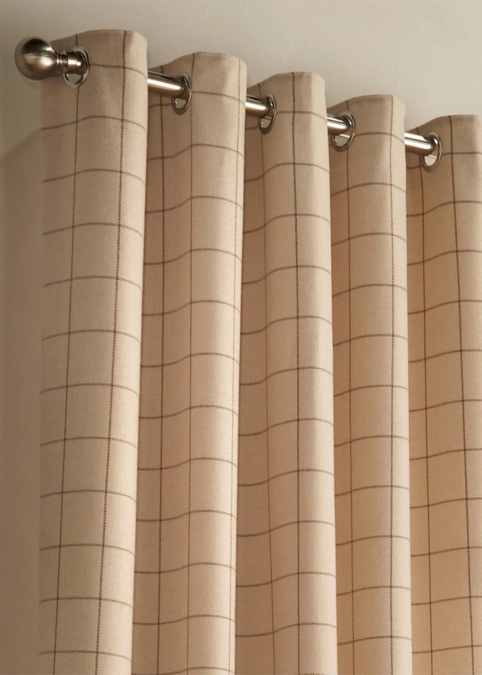 furn. Ellis Windowpane Check Eyelet Curtains