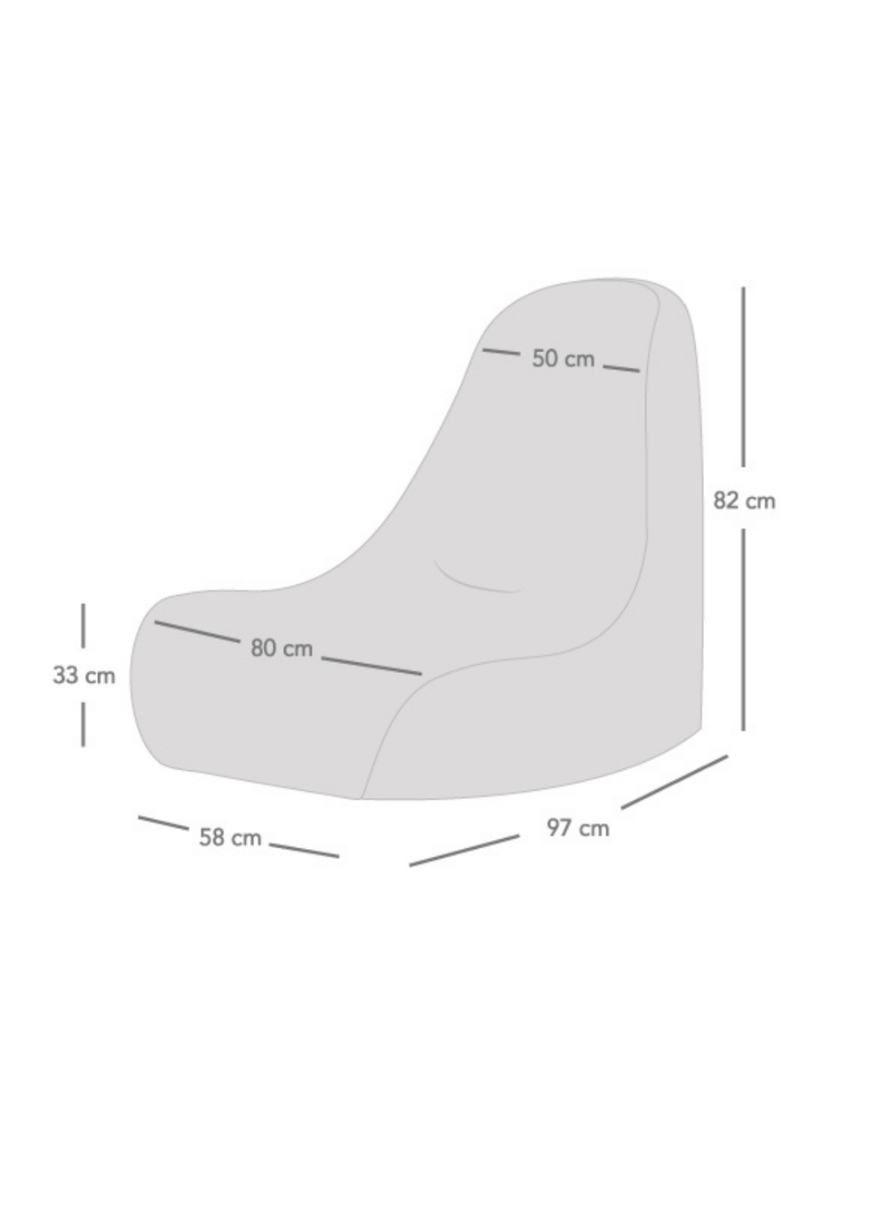 rucomfy Indoor/Outdoor Lounge Chair Red Beanbag