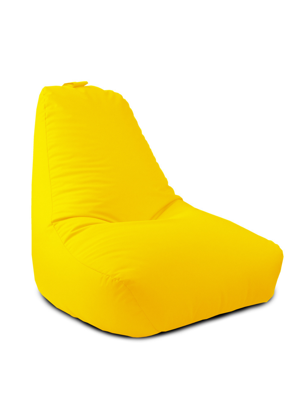 rucomfy Indoor/Outdoor Lounge Chair Yellow Beanbag (80cm Tapering to 58cm x 97cm x 82cm, Seat Height 33cm)