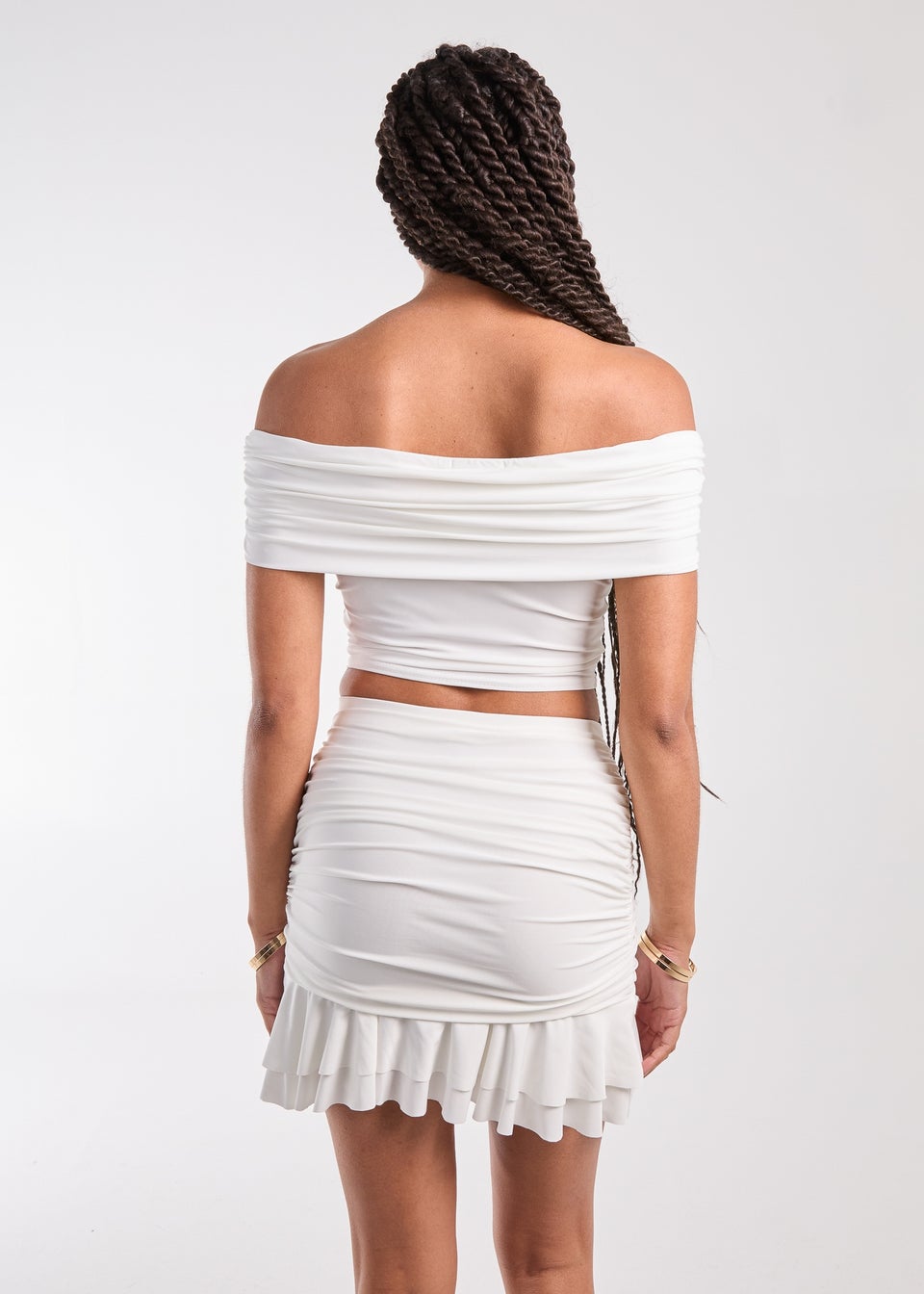 Pink Vanilla Ivory Bardot Slinky Top