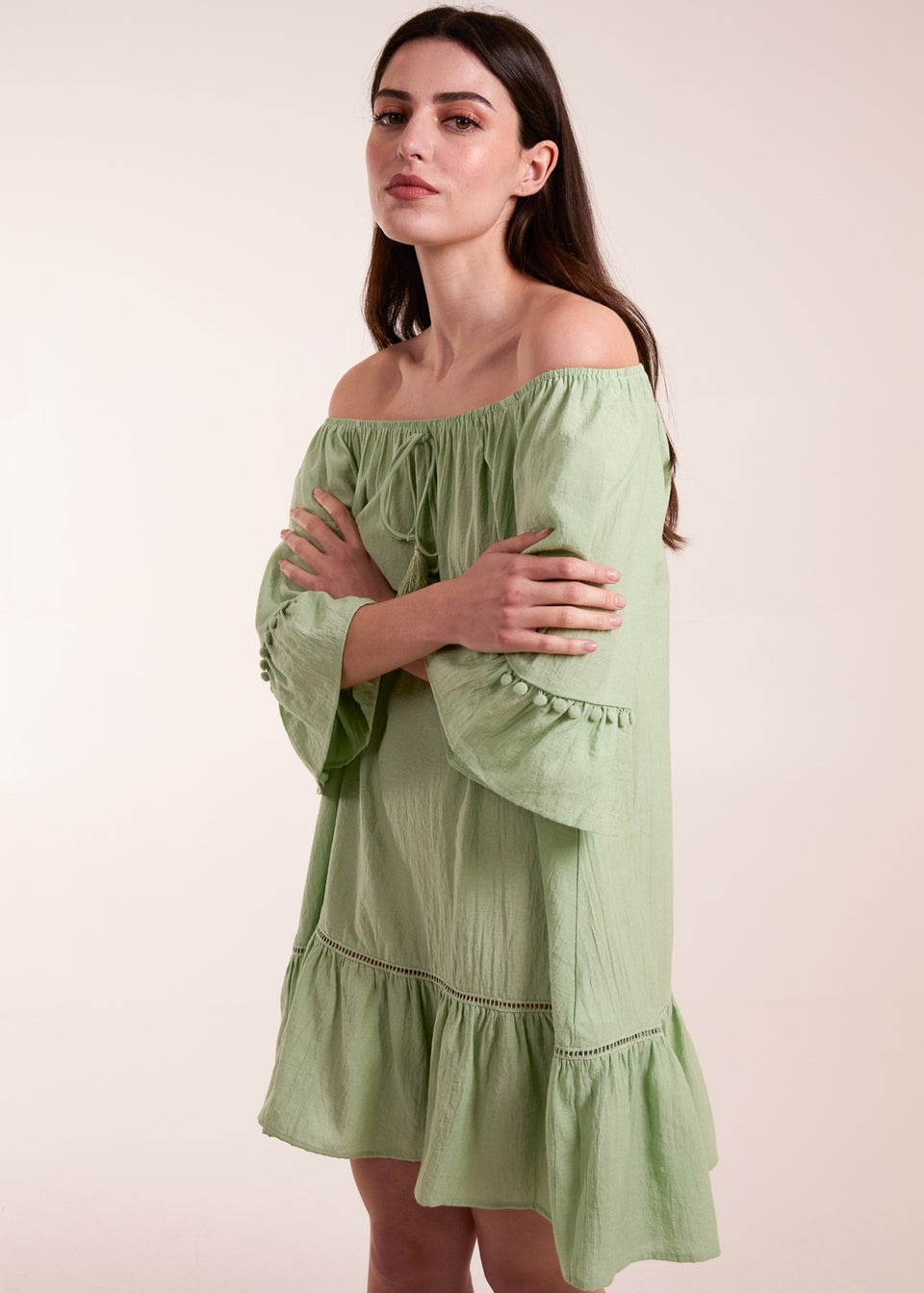 Off the shoulder tunic dress 2025