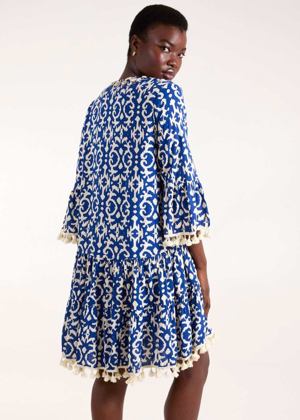 Blue tassel dress outlet