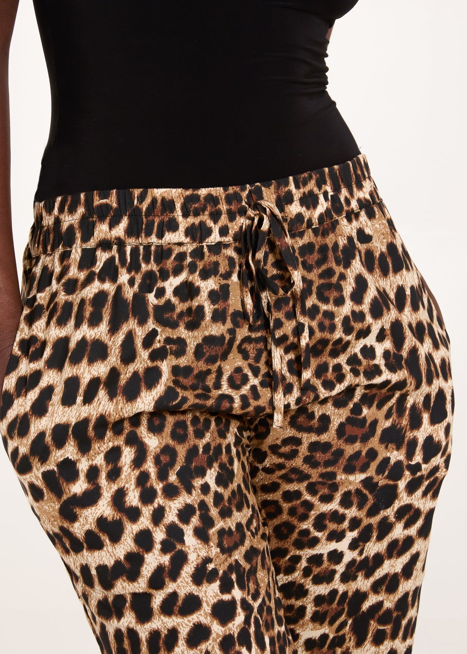 Blue Vanilla Brown Wide Leg Leopard Trousers