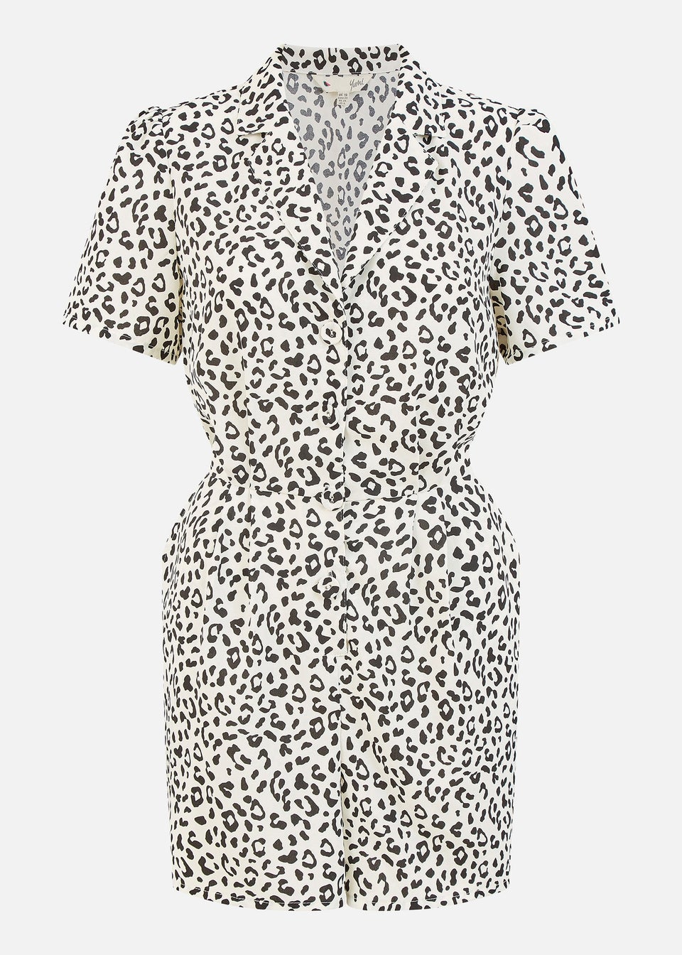White leopard print playsuit cheap