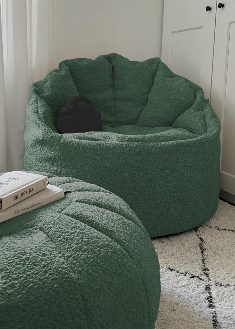 rucomfy Snug Cinema Chair Dark Green Beanbag